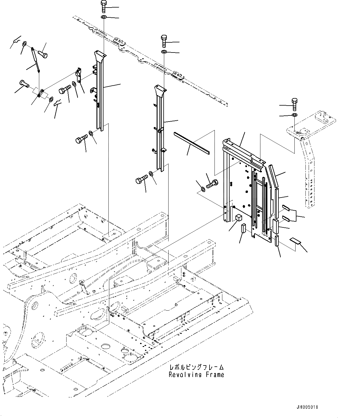 Схема запчастей Komatsu PC290NLC-10 - РАМА РАМА