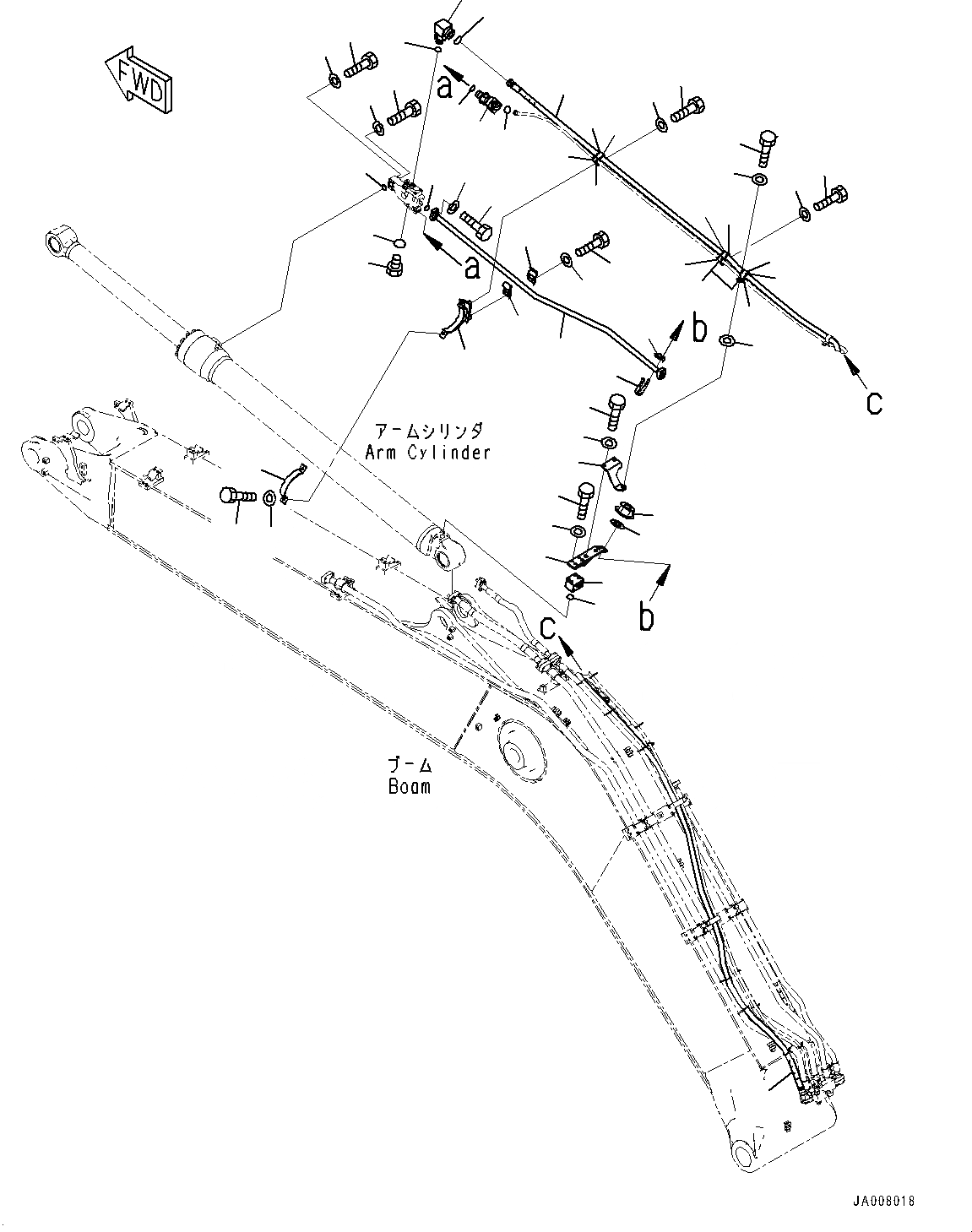 Схема запчастей Komatsu PC290NLC-10 - ЦИЛИНДР СТРЕЛЫ, С ANTI-DROP КЛАПАН, СТРЕЛА И РУКОЯТЬ, ВНУТР. ЧАСТИ, RHS (/) ЦИЛИНДР СТРЕЛЫ, С ANTI-DROP КЛАПАН, СТРЕЛА И РУКОЯТЬ