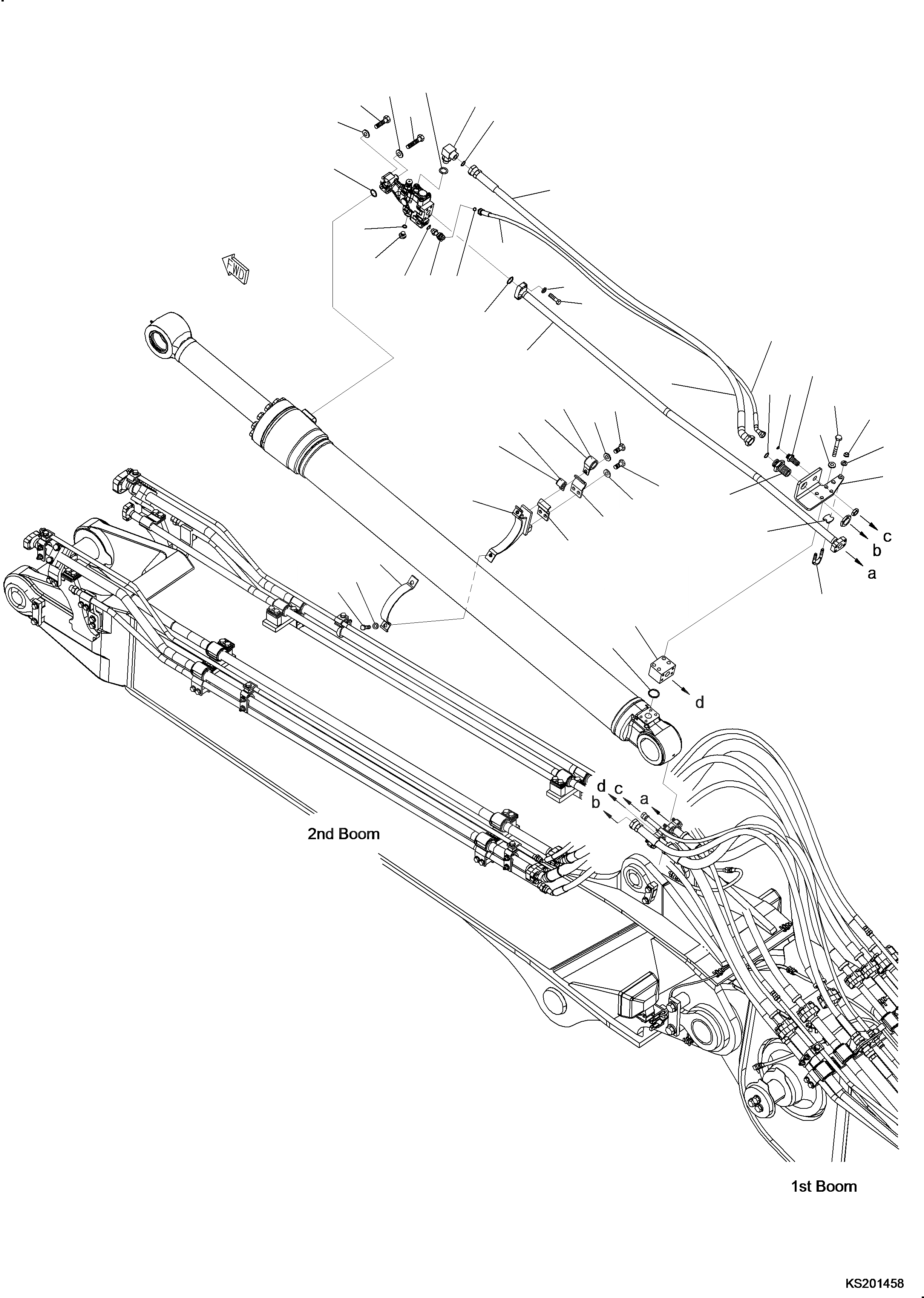 Схема запчастей Komatsu PC290NLC-10 - ЦИЛИНДР РУКОЯТИ, С ANTI-DROP КЛАПАН, ДЛЯ 2-СЕКЦИОНН. СТРЕЛЫ, ЦИЛИНДР РУКОЯТИТРУБЫ (/) ЦИЛИНДР РУКОЯТИ, С ANTI-DROP КЛАПАН, ДЛЯ 2-СЕКЦИОНН. СТРЕЛЫ