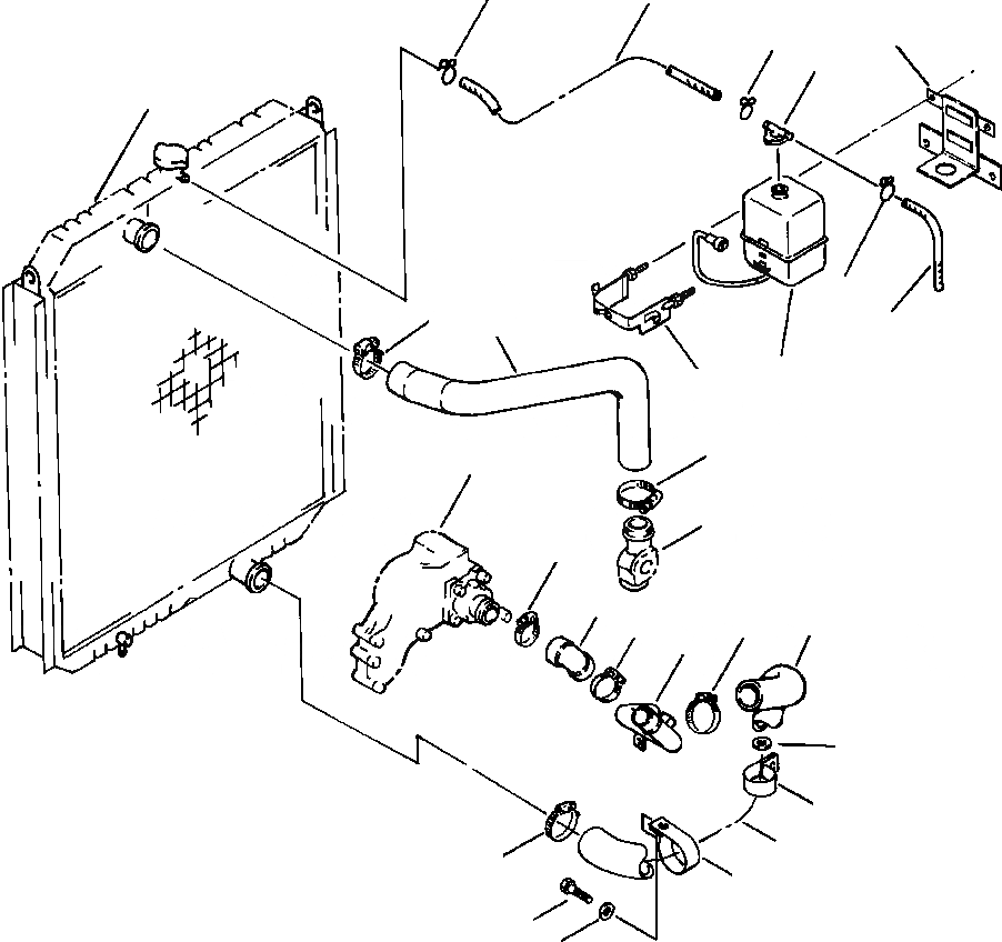 Схема запчастей Komatsu PC300LC-5LC - СИСТЕМА ТРУБ РАДИАТОРА КОМПОНЕНТЫ ДВИГАТЕЛЯ & ЭЛЕКТРИКА