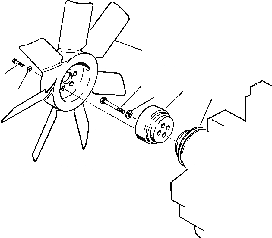 Схема запчастей Komatsu PC300LC-5LC - ОХЛАЖД. ВЕНТИЛЯТОР ДВИГ-ЛЯ КОМПОНЕНТЫ ДВИГАТЕЛЯ & ЭЛЕКТРИКА