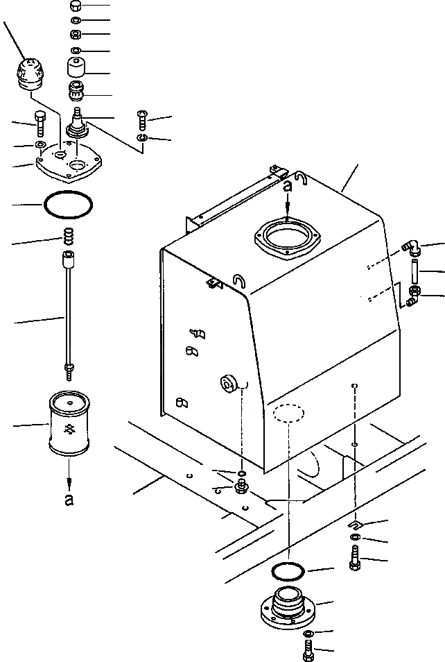 Схема запчастей Komatsu PC300LC-5LC - ГИДРАВЛ МАСЛ. БАК УПРАВЛ-Е РАБОЧИМ ОБОРУДОВАНИЕМ