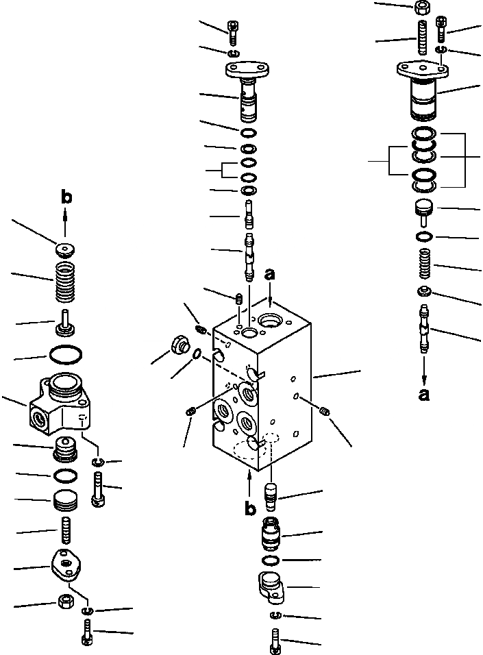 Схема запчастей Komatsu PC300LC-5LC - ГИДР. НАСОС. ASSEMBLY ЗАДН. СЕРВОКЛАПАН - CUT OFF И NEGATIVE УПРАВЛЯЮЩ. КЛАПАН УПРАВЛ-Е РАБОЧИМ ОБОРУДОВАНИЕМ