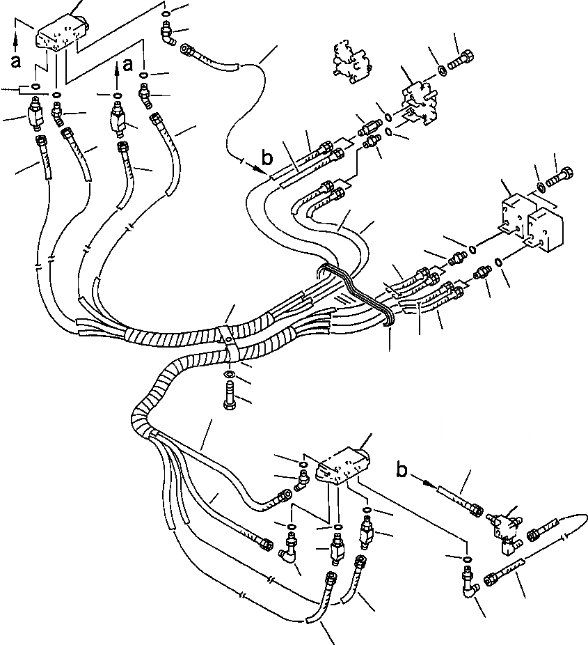 Схема запчастей Komatsu PC300LC-5LC - P.P.C. КЛАПАН ТРУБЫ БЛОК TO/FROM РАСПРЕДЕЛИТ. КЛАПАН УПРАВЛ-Е РАБОЧИМ ОБОРУДОВАНИЕМ