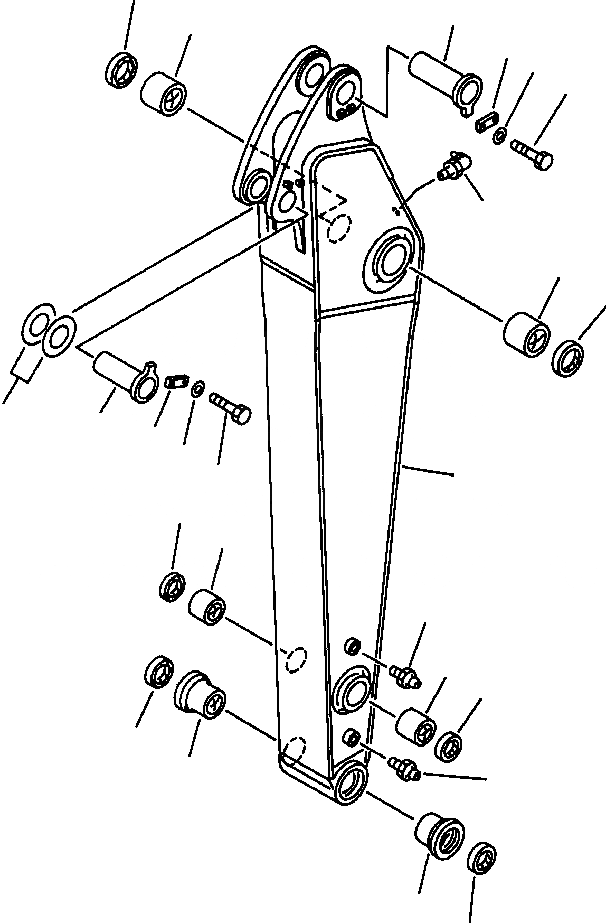 Схема запчастей Komatsu PC300LC-5LC - РУКОЯТЬ 8 FT- IN (. M) LENGTH РАБОЧЕЕ ОБОРУДОВАНИЕ (ЭКСКАВАТ.)