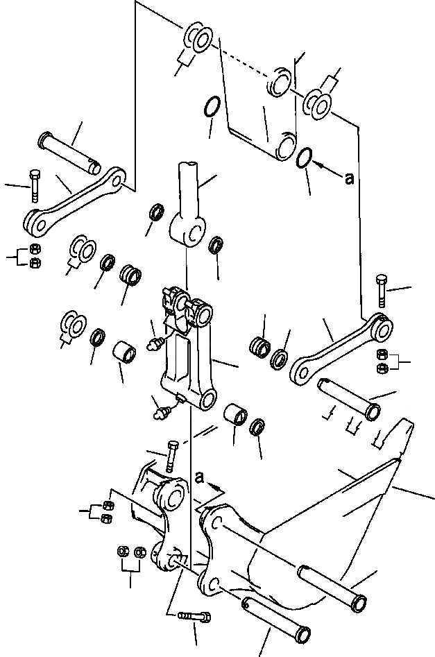 Схема запчастей Komatsu PC300LC-5LC - СОЕДИНЕНИЕ КОВШАAGE РАБОЧЕЕ ОБОРУДОВАНИЕ (ЭКСКАВАТ.)