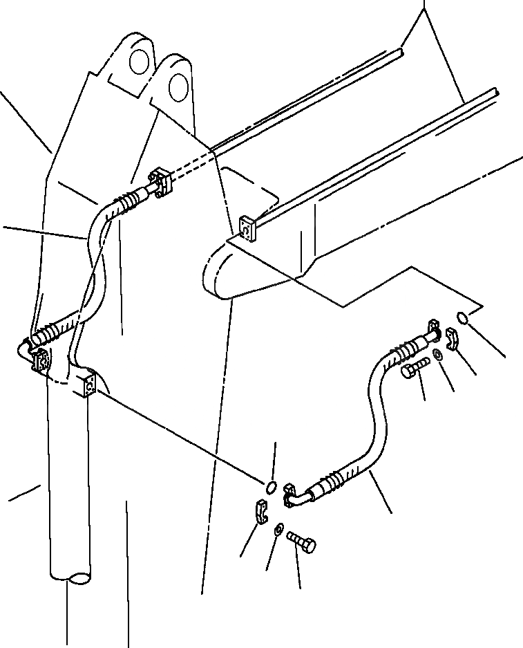 Схема запчастей Komatsu PC300LC-5LC - ЦИЛИНДР КОВША ТРУБЫ НАВЕСН. ОБОРУД, РУКОЯТЬ РАБОЧЕЕ ОБОРУДОВАНИЕ (ЭКСКАВАТ.)