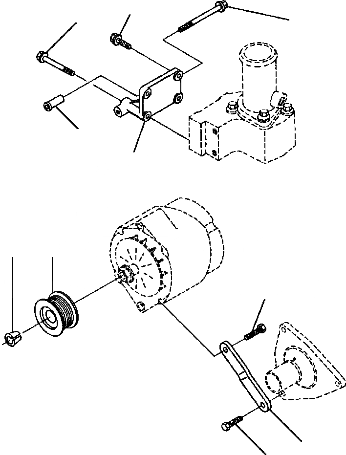 Схема запчастей Komatsu PC300LC-5LC - КРЕПЛЕНИЕ ГЕНЕРАТОРА ЭЛЕКТРИКА