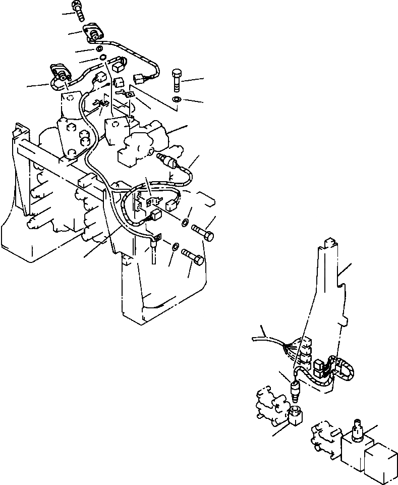 Схема запчастей Komatsu PC300LC-5 - ДАТЧИК ДАВЛЕНИЯ И PRESSURE ПЕРЕКЛЮЧАТЕЛЬ КОМПОНЕНТЫ ДВИГАТЕЛЯ & ЭЛЕКТРИКА