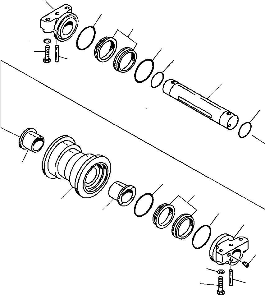 Схема запчастей Komatsu PC300LC-5 - ОПОРНЫЙ КАТОК KOMATSU ТИП - заводской номер A7 И UP ХОД И НИЖН.CARRIAGE