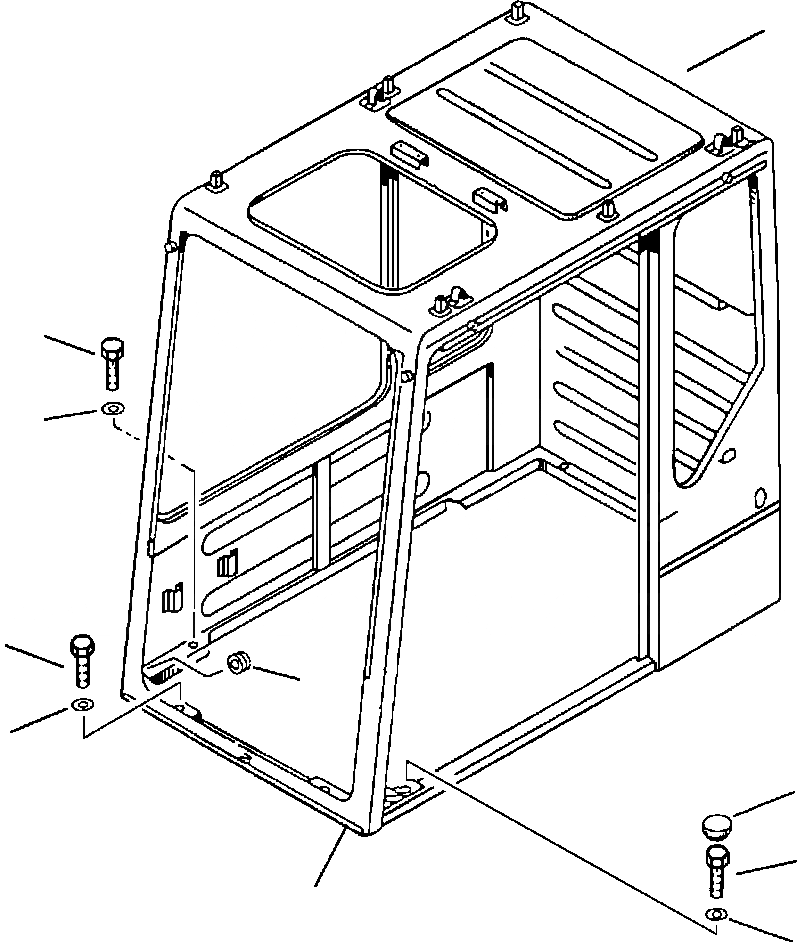 Схема запчастей Komatsu PC300LC-5 - КРЕПЛЕНИЕ КАБИНЫ ЧАСТИ КОРПУСА