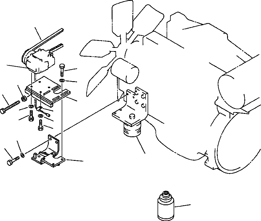 Схема запчастей Komatsu PC300LC-5 - КОНДИЦ. ВОЗДУХА КОМПРЕССОР КРЕПЛЕНИЕ ЧАСТИ КОРПУСА
