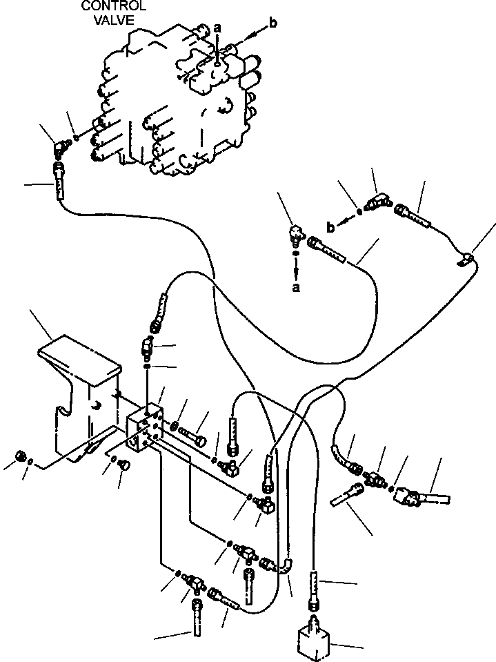 Схема запчастей Komatsu PC300LC-5 - ГЛАВН. ТРУБЫ - РАСПРЕДЕЛИТ. КЛАПАН TO/FROM УПРАВЛЯЮЩ. КЛАПАН ДОПОЛН. ГИДРОЛИНИЯ ОПЦ. УПРАВЛ-Е РАБОЧИМ ОБОРУДОВАНИЕМ