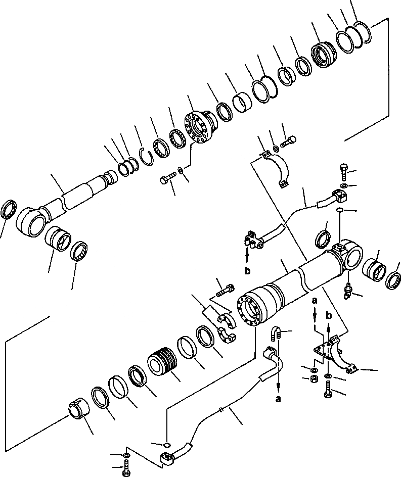 Схема запчастей Komatsu PC300LC-5 - ЦИЛИНДР СТРЕЛЫ РАБОЧЕЕ ОБОРУДОВАНИЕ (ЭКСКАВАТ.)