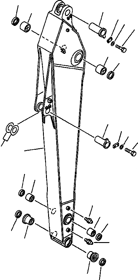 Схема запчастей Komatsu PC300LC-5 - УДЛИНН. РУКОЯТЬ FT. - IN. (. M) РАБОЧЕЕ ОБОРУДОВАНИЕ (ЭКСКАВАТ.)