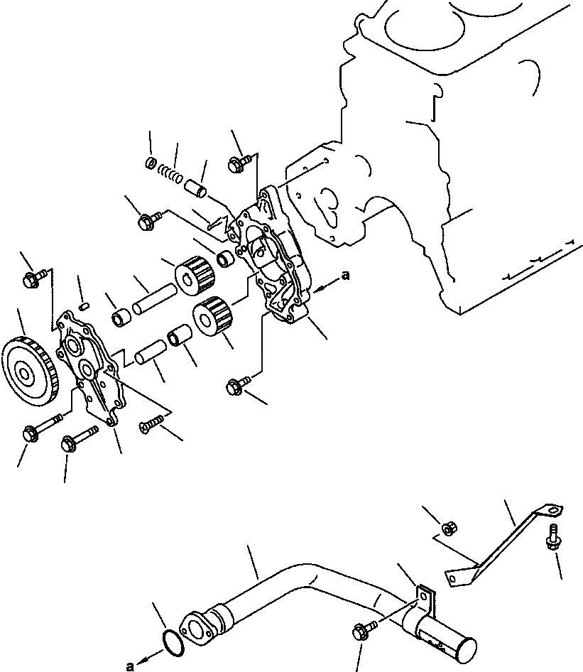 Схема запчастей Komatsu PC300LC-5 - СМАЗЫВ. НАСОС И ВСАСЫВАЮЩИЙ ПАТРУБОК СИСТЕМА СМАЗКИ МАСЛ. СИСТЕМА