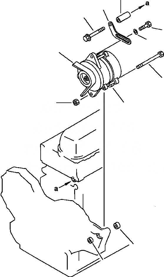Схема запчастей Komatsu PC300LC-5 - ГЕНЕРАТОР И КРЕПЛЕНИЕ - A ГЕНЕРАТОР С HARDENED ШКИВ - ЗАПЫЛЕНН СПЕЦ-ЯIFICATION ЭЛЕКТРИКА