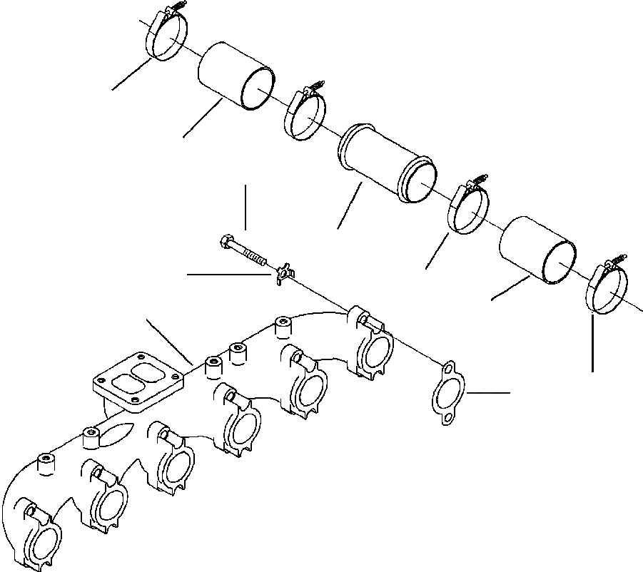 Схема запчастей Komatsu PC300LC-6LE - FIG. A8-AA ВЫПУСКНОЙ КОЛЛЕКТОР ДВИГАТЕЛЬ