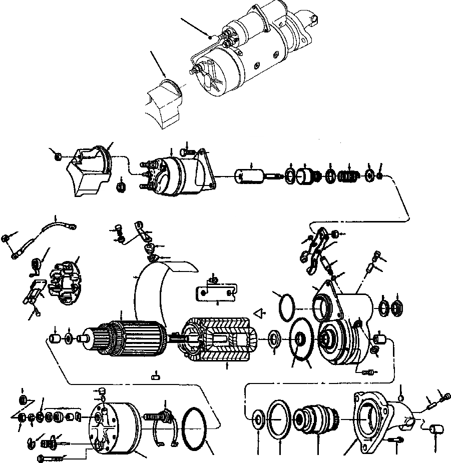 Схема запчастей Komatsu PC300LC-6LE - FIG. A-AB СТАРТЕР - DELCO REMY 7978 MT - V - 7. KW ДВИГАТЕЛЬ