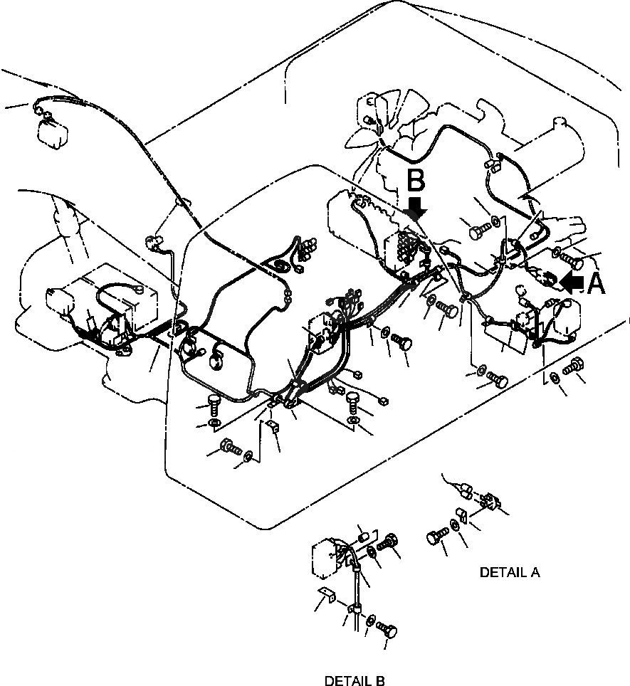 Схема запчастей Komatsu PC300LC-6LE - FIG. E-A ЭЛЕКТР. ЭЛЕКТРОПРОВОДКА - ОСНОВН. Э/ПРОВОДКА ЭЛЕКТРИКА