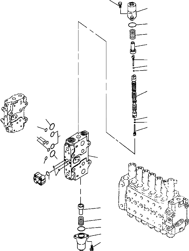 Схема запчастей Komatsu PC300LC-6LE - FIG. H-7A ОСНОВН. УПРАВЛЯЮЩ. КЛАПАН ( ACTIVATORS) - КЛАПАН БЛОК - 8TH СЕКЦ. ГИДРАВЛИКА