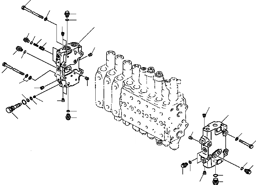 Схема запчастей Komatsu PC300LC-6LE - FIG. H-A ОСНОВН. УПРАВЛЯЮЩ. КЛАПАН ( АКТУАТОРS) - END КРЫШКАASSEMBLIES ГИДРАВЛИКА