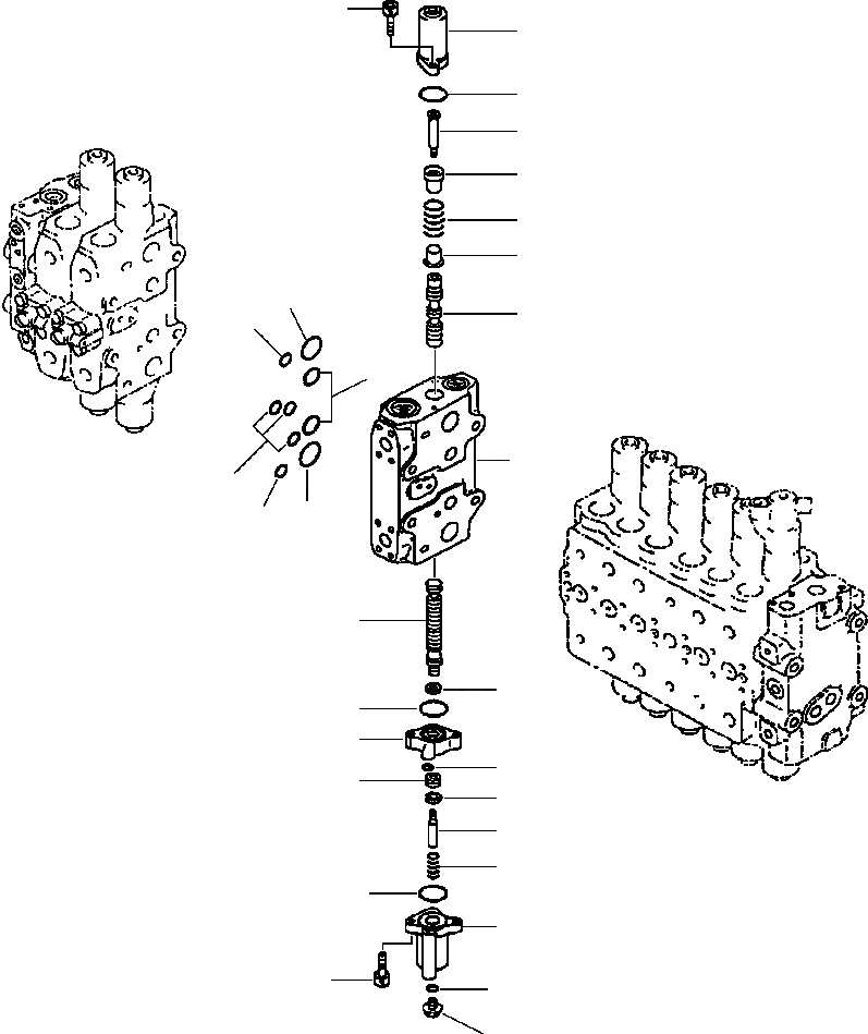 Схема запчастей Komatsu PC300LC-6LE - FIG. H-7A ОСНОВН. УПРАВЛЯЮЩ. КЛАПАН ( АКТУАТОРS) - КЛАПАН БЛОК - 7TH СЕКЦ. ГИДРАВЛИКА