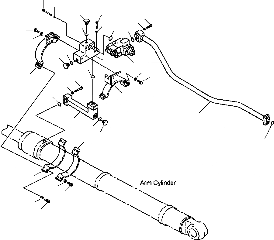 Схема запчастей Komatsu PC300LC-6LE - FIG. H-A ГИДРОЛИНИЯ - ПРЕДОТВРАЩЕНИЕ СМЕЩЕНИЮ БЛОК - СТАНДАРТН. СТРЕЛА И РУКОЯТЬ - СТОПОРН. КЛАПАН ГИДРАВЛИКА