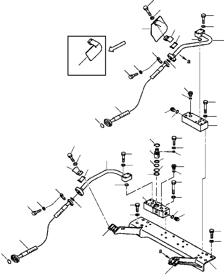 Схема запчастей Komatsu PC300LC-6LE - FIG. H7-A ГИДРОЛИНИЯ - НАВЕСНОЕ ОБОРУД-Е - АКТУАТОР CROSS КЛАПАН И КОРПУС ГИДРАВЛИКА