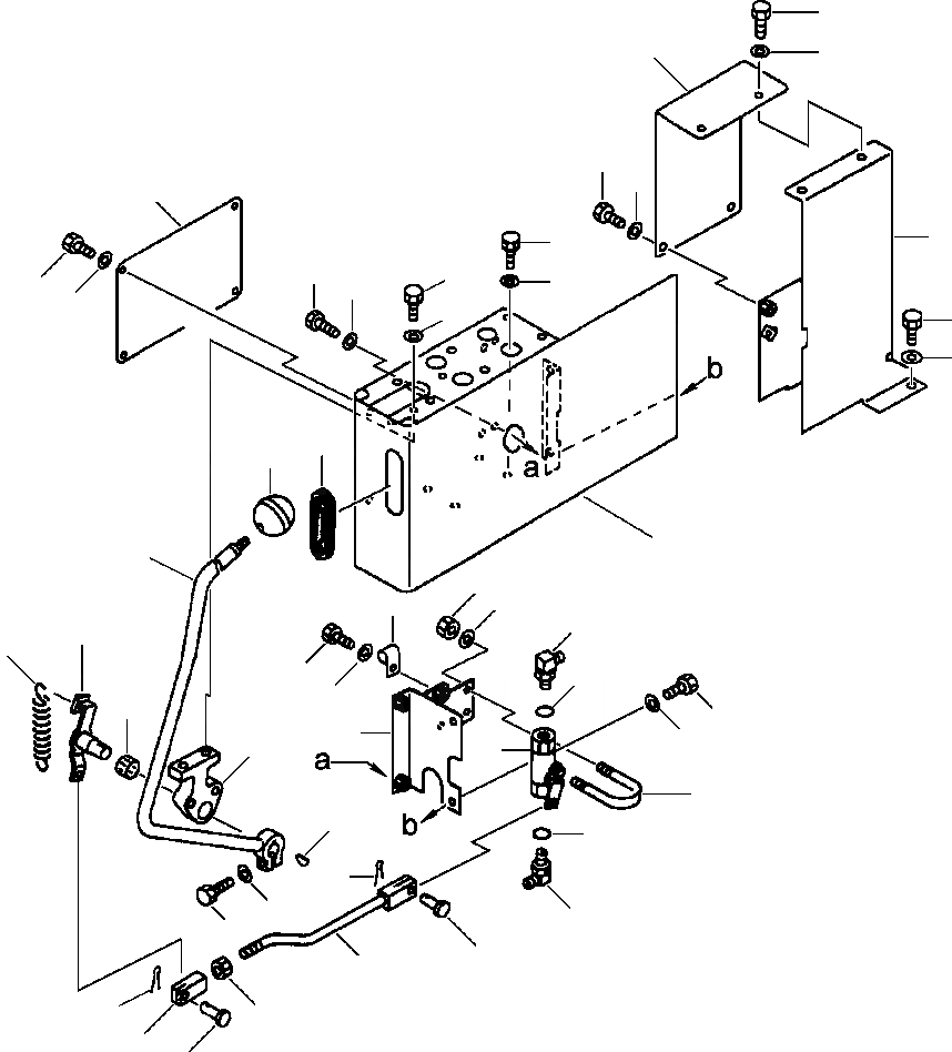 Схема запчастей Komatsu PC300LC-6LE - FIG. K-A ЛЕВ. СТОЙКА - СТОЙКА И ЗАДН. КРЫШКА КАБИНА ОПЕРАТОРА И СИСТЕМА УПРАВЛЕНИЯ