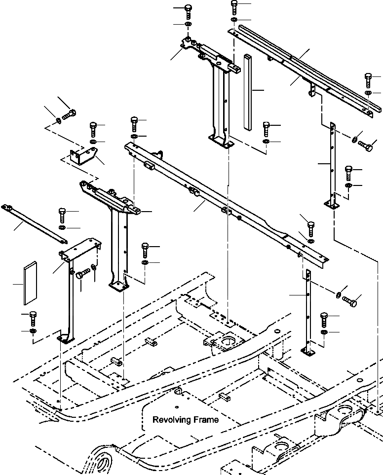 Схема запчастей Komatsu PC300LC-6LE - FIG. M-A РАМА - КАБИНА ЧАСТИ КОРПУСА