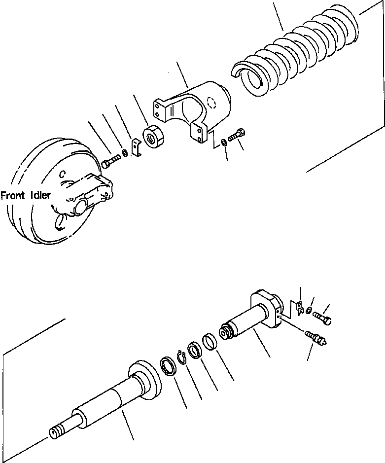 Схема запчастей Komatsu PC300LC-6LE - FIG. R-A ОПОРНЫЙ ЭЛЕМЕНТ ЛЕНИВЦА - СТАНДАРТН. ХОДОВАЯ