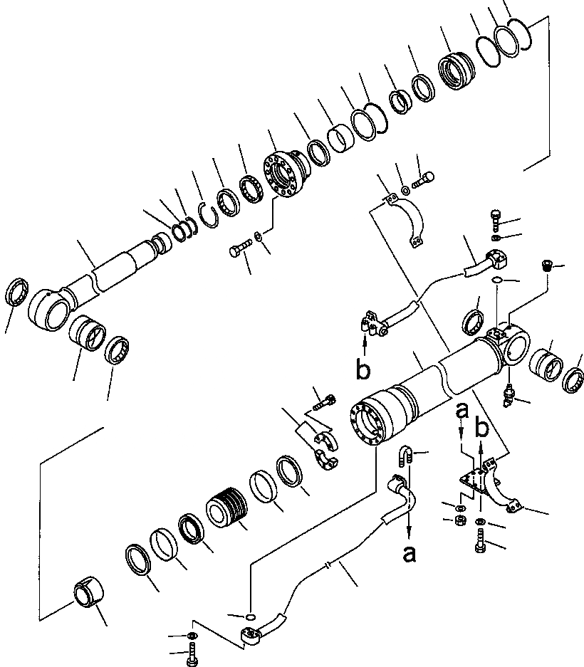 Схема запчастей Komatsu PC300LC-6LE - FIG. T-A ЦИЛИНДР СТРЕЛЫASSEMBLY - 9 MM (8. IN.)УДЛИНН. ЦИЛИНДР BARREL РАБОЧЕЕ ОБОРУДОВАНИЕ