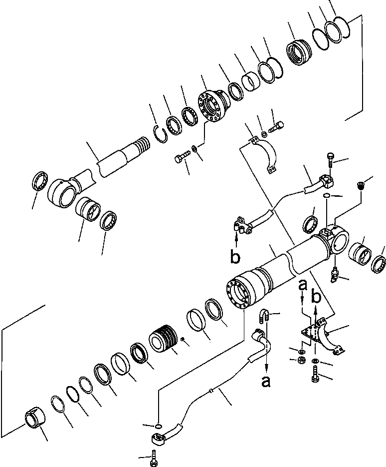 Схема запчастей Komatsu PC300LC-6LE - FIG. T-A ЦИЛИНДР СТРЕЛЫ РАБОЧЕЕ ОБОРУДОВАНИЕ