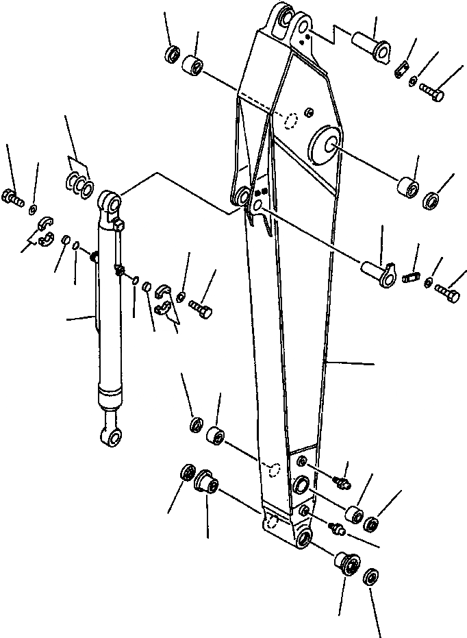 Схема запчастей Komatsu PC300LC-6LE - FIG. T-C РУКОЯТЬ (. M) - РУКОЯТЬ И ЦИЛИНДР КОВША ДЛЯ COMPONENT РАБОЧЕЕ ОБОРУДОВАНИЕ