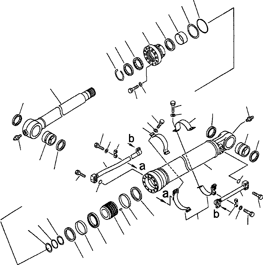 Схема запчастей Komatsu PC300LC-6LE - FIG. T-A ЦИЛИНДР КОВША - 78 MM (8.8 IN.) УДЛИНН. ЦИЛИНДР BARREL РАБОЧЕЕ ОБОРУДОВАНИЕ