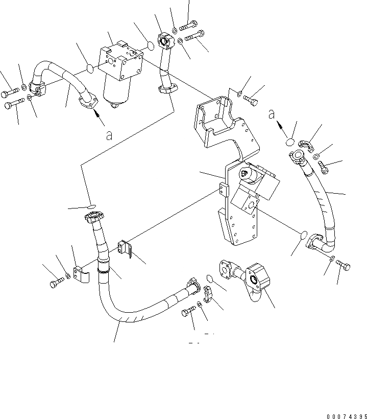 Схема запчастей Komatsu PC300HD-7E0 - НАВЕСНОЕ ОБОРУД-Е ( АКТУАТОР) (ВОЗВРАТ.) ГИДРАВЛИКА