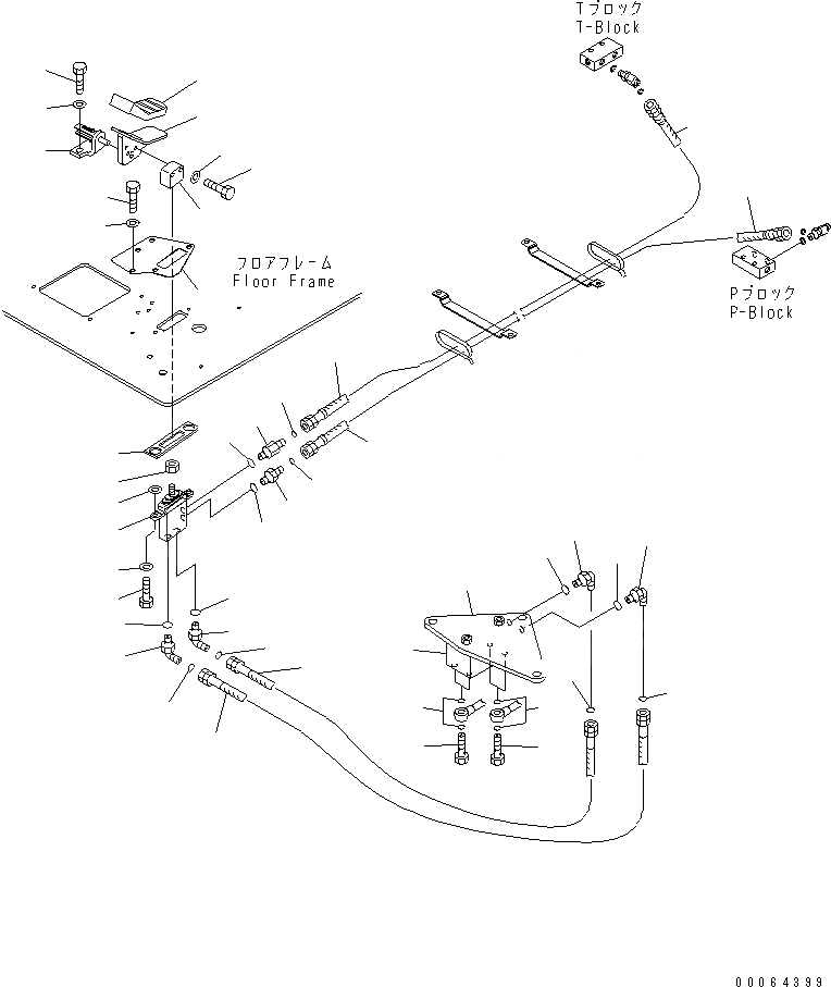 Схема запчастей Komatsu PC300HD-7E0 - ПРЯМ. ХОД (/) ГИДРАВЛИКА