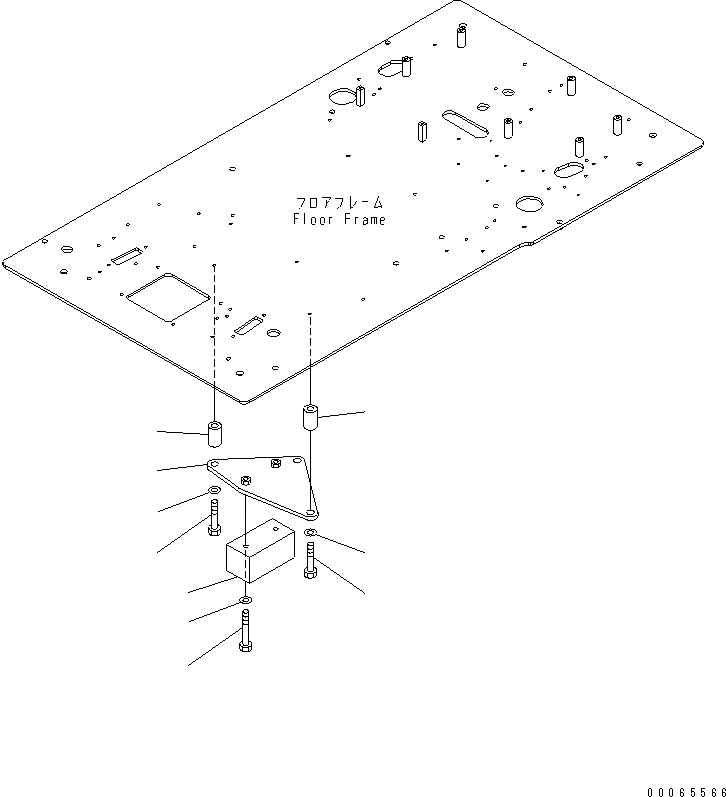 Схема запчастей Komatsu PC300HD-7E0 - ОСНОВНАЯ РАМА (ПРЯМ. ХОД) (STS) ЧАСТИ КОРПУСА