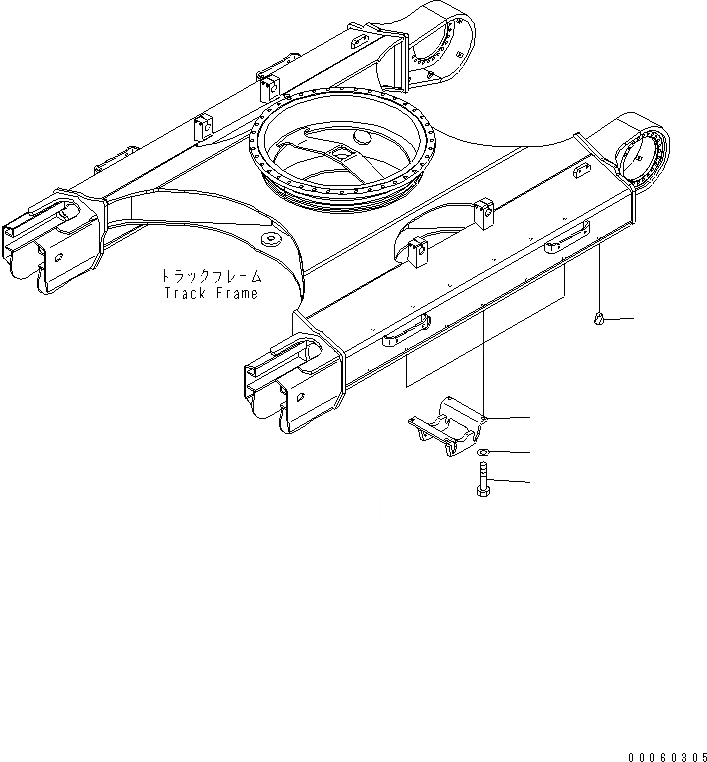 Схема запчастей Komatsu PC300HD-7E0 - ГУСЕНИЧНАЯ РАМА (ЦЕНТРАЛЬН. ЗАЩИТА W/НИЖН. КРЫШКА) ХОДОВАЯ