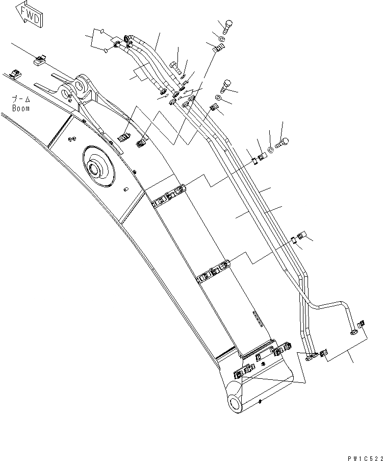 Схема запчастей Komatsu PC300HD-7E0 - СТРЕЛА (ЦИЛИНДР РУКОЯТИ) РАБОЧЕЕ ОБОРУДОВАНИЕ