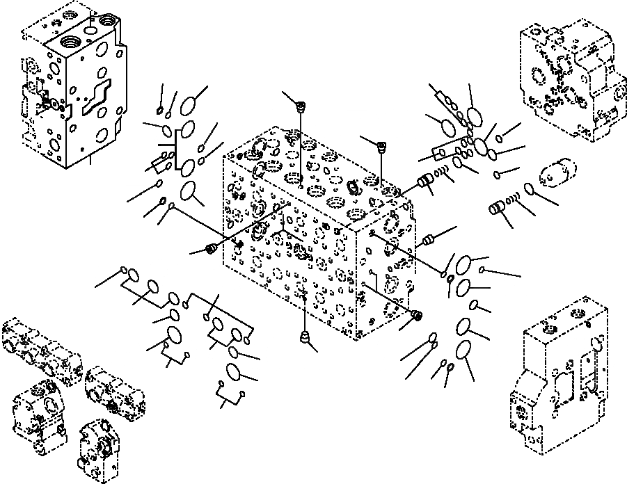 Схема запчастей Komatsu PC300HD-7L - H-A ОСНОВН. КЛАПАН БЛОК О-КОЛЬЦОS ГИДРАВЛИКА