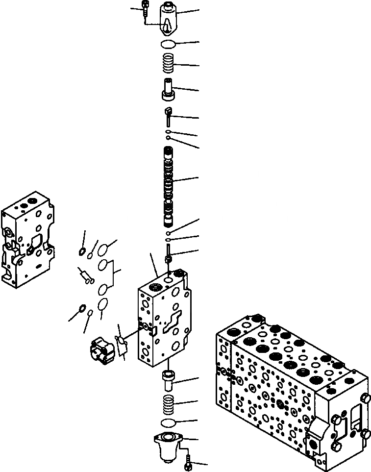 Схема запчастей Komatsu PC300HD-7L - H-A ОСНОВН. КЛАПАН АКТУАТОР - КЛАПАН СЕКЦ. ГИДРАВЛИКА