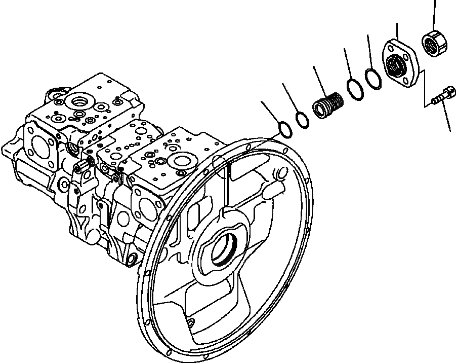 Схема запчастей Komatsu PC300HD-7L - H-A ОСНОВН. НАСОС ПЕРЕДН. PC КЛАПАН COVER ГИДРАВЛИКА