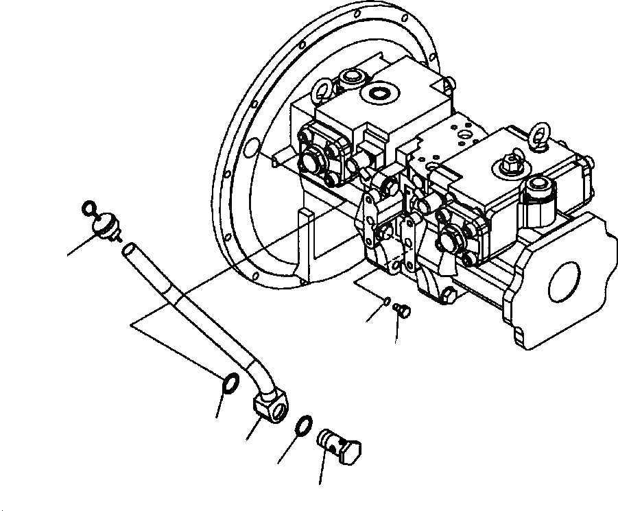 Схема запчастей Komatsu PC300HD-7L - H-A ОСНОВН. НАСОС СОЕДИНИТЕЛЬН. ЧАСТИ ГИДРАВЛИКА