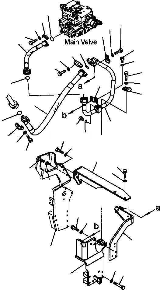 Схема запчастей Komatsu PC300HD-7L - H7-A ГИДРОЛИНИЯ ОСНОВН. ЛЕВ. НАВЕСНОЕ ОБОРУД-Е ГИДРАВЛИКА