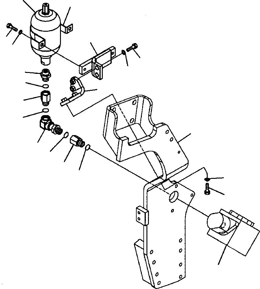 Схема запчастей Komatsu PC300HD-7L - H7-A ГИДРОЛИНИЯ АККУМУЛЯТОР НИЖН. НАВЕСН. ОБОРУДS - АКТУАТОР ГИДРАВЛИКА