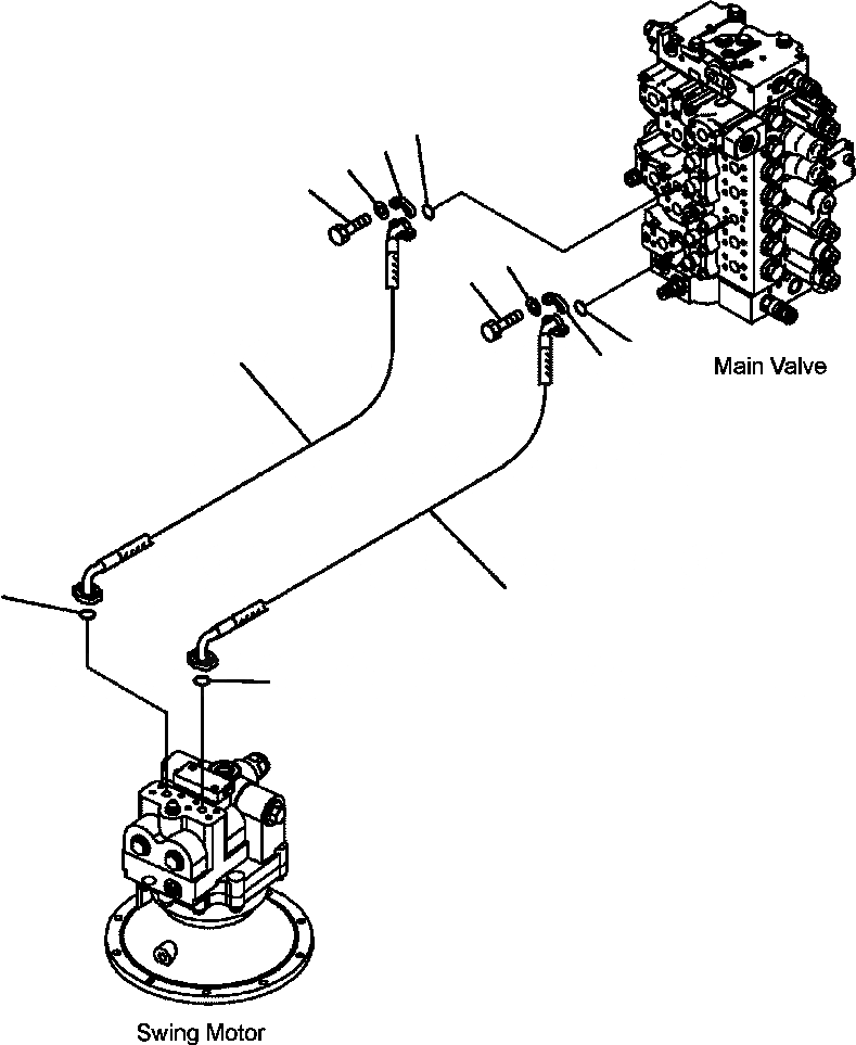 Схема запчастей Komatsu PC300HD-7L - H-A ГИДРОЛИНИЯ ЛИНИЯ ПОВОРОТА ГИДРАВЛИКА