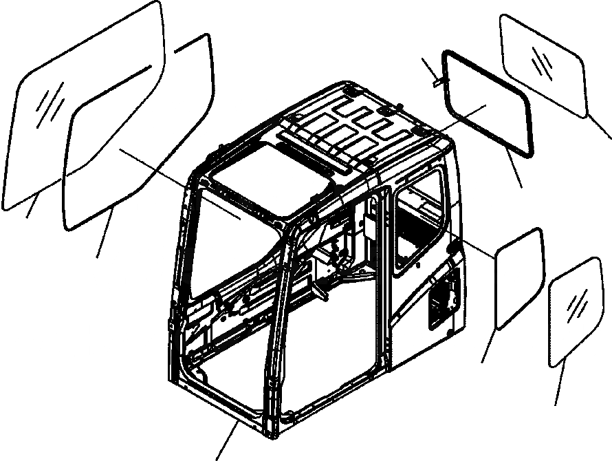 Схема запчастей Komatsu PC300HD-7L - K-A КАБИНА заводской номер A88- OPERATOR ОБСТАНОВКА И СИСТЕМА УПРАВЛЕНИЯ