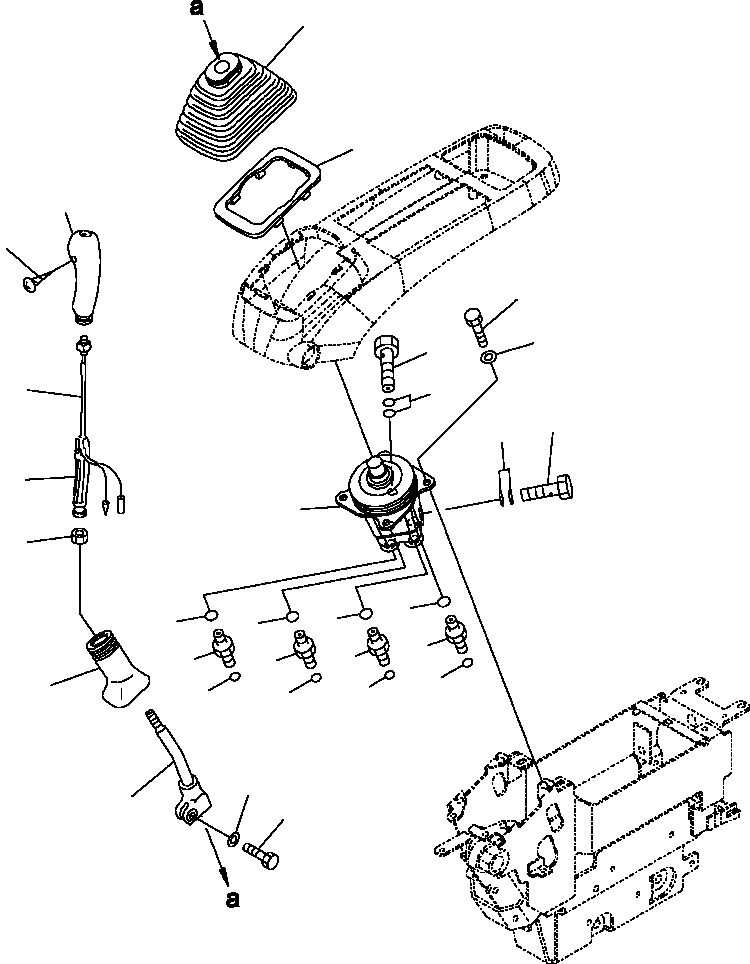 Схема запчастей Komatsu PC300HD-7L - K-9A КАБИНА ОСНОВН. КОНСТРУКЦИЯ РЫЧАГ И КЛАПАН - ЛЕВ. заводской номер A8-A87 OPERATOR ОБСТАНОВКА И СИСТЕМА УПРАВЛЕНИЯ